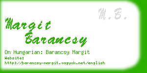 margit barancsy business card